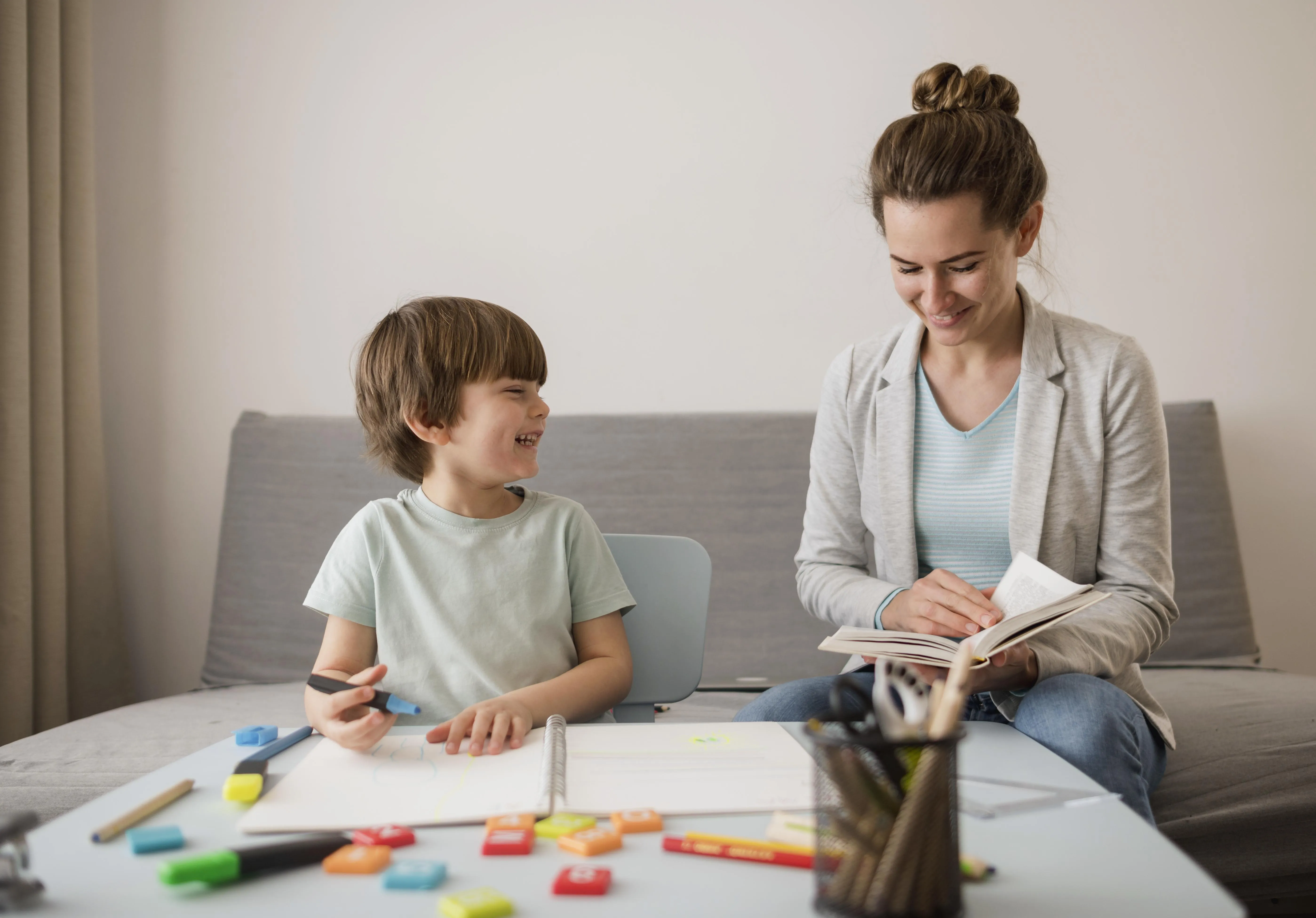 Play-based therapy session with child